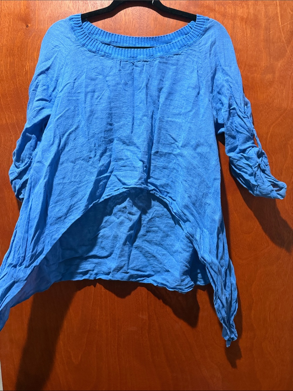 Beulah Vibrant Royal Blue Scoop-Neck Tunic